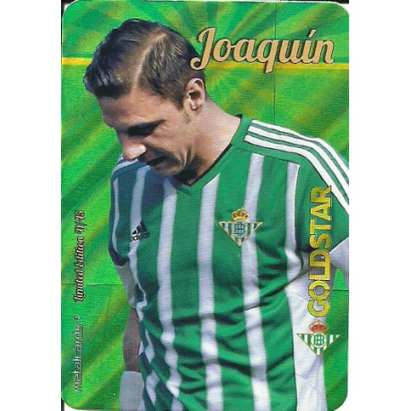 Joaquin Betis Gold Star Rayas Diagonales Limited Edition Las Fichas Quiz Liga 2016 Official Quiz Game Collection