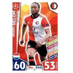 Miquel Nelom Feyenoord 347 Match Attax Champions 2017-18