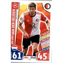 Jan-Arie van der Heijden Feyenoord 349 Match Attax Champions 2017-18