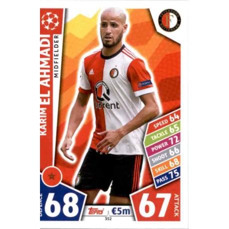 Karim El Ahmadi Feyenoord 352 Match Attax Champions 2017-18