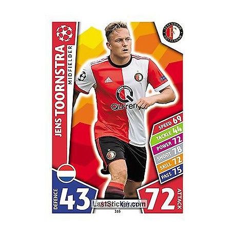 Jens Toornstra Feyenoord 355 Match Attax Champions 2017-18
