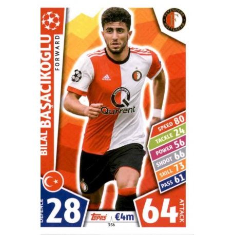 Bilal Başacıkoğlu Feyenoord 356 Match Attax Champions 2017-18