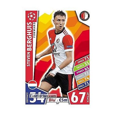 Steven Berghuis Feyenoord 357 Match Attax Champions 2017-18