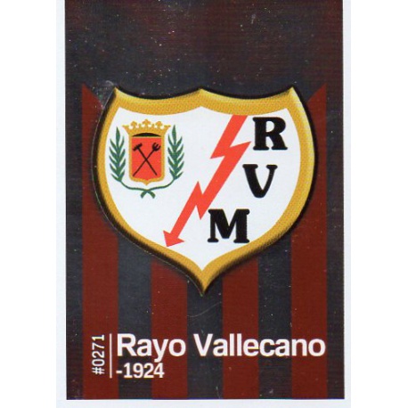 Escudo Brillo Puntas Cuadradas Rayo Vallecano 271 Las Fichas Quiz Liga 2016 Official Quiz Game Collection