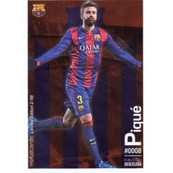 Gerard Piqué Metalcard Limited Edition Barcelona Las Fichas Quiz Liga 2016 Official Quiz Game Collection