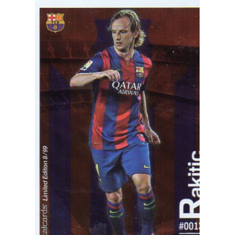 Ivan Rakitic Metalcard Limited Edition Barcelona Las Fichas Quiz Liga 2016 Official Quiz Game Collection