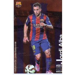 Jordi Alba Metalcard Limited Edition Barcelona Las Fichas Quiz Liga 2016 Official Quiz Game Collection