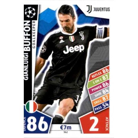 Gianluigi Buffon Juventus 362 Match Attax Champions 2017-18