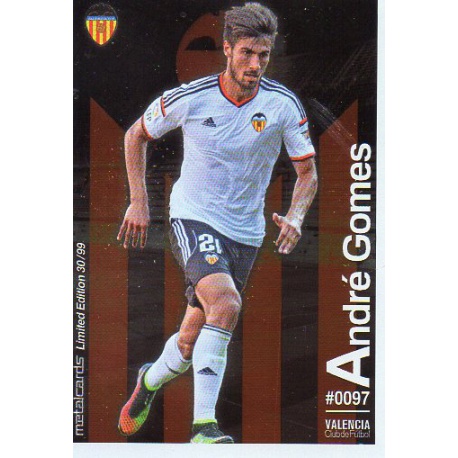 André Gomes Metalcard Limited Edition Valencia Las Fichas Quiz Liga 2016 Official Quiz Game Collection