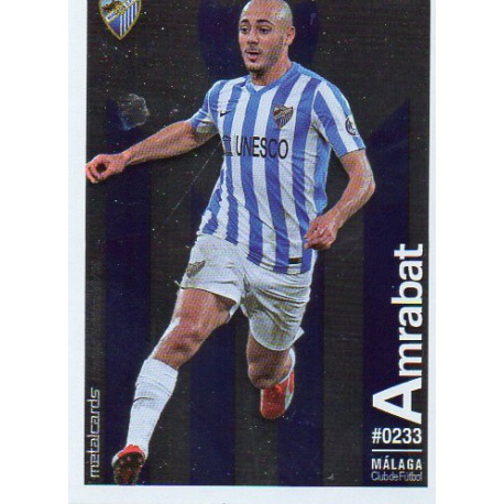 Amrabat Metalcard Limited Edition Málaga Las Fichas Quiz Liga 2016 Official Quiz Game Collection