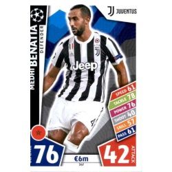 Medhi Benatia Juventus 367 Match Attax Champions 2017-18