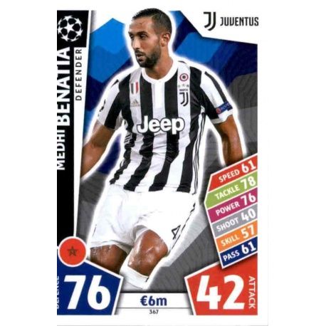 Medhi Benatia Juventus 367 Match Attax Champions 2017-18