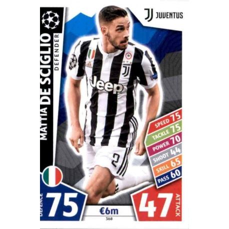 Mattia De Sciglio Juventus 368 Match Attax Champions 2017-18