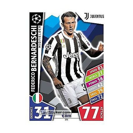 Federico Bernardeschi Juventus 371 Match Attax Champions 2017-18
