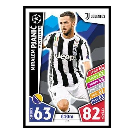 Miralem Pjanić Juventus 372 Match Attax Champions 2017-18