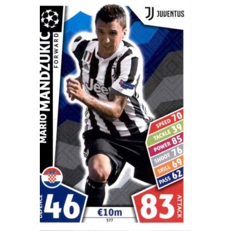 Mario Mandžukić Juventus 377 Match Attax Champions 2017-18