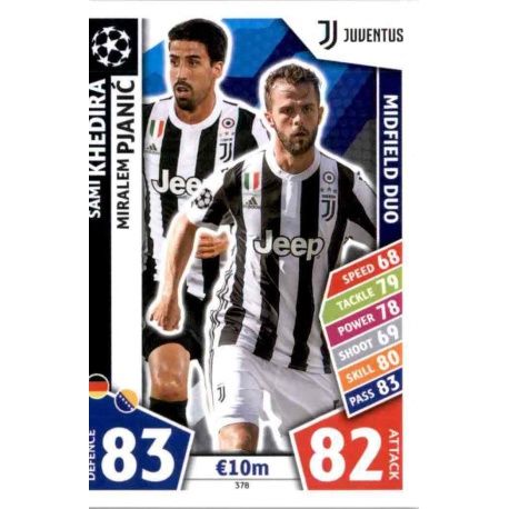 Sami Khedira - Miralem Pjanić - Midfield Duo Juventus 378 Match Attax Champions 2017-18
