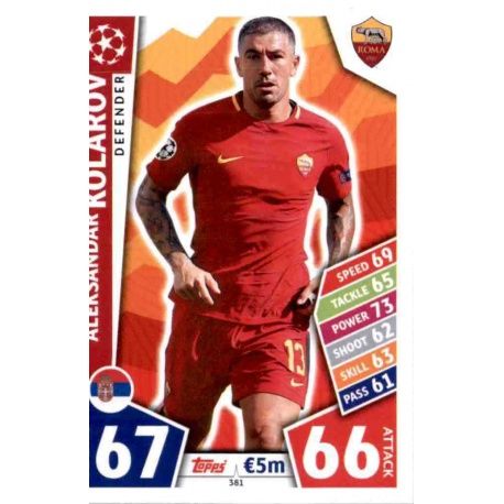 Aleksandar Kolarov Roma 381 Match Attax Champions 2017-18