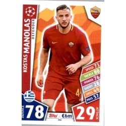Kostas Manolas Roma 386 Match Attax Champions 2017-18