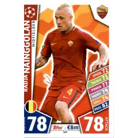 Radja Nainggolan Roma 389 Match Attax Champions 2017-18
