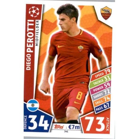 Diego Perotti Roma 391 Match Attax Champions 2017-18
