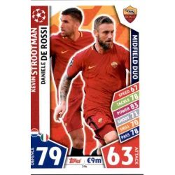 Kevin Strootman - Daniele De Rossi - Midfield Duo Roma 396 Match Attax Champions 2017-18