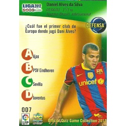 Dani Alves Error Barcelona 7 Las Fichas de la Liga 2012 Official Quiz Game Collection