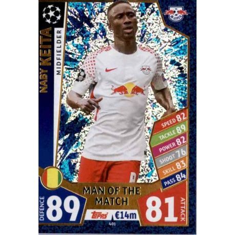 Naby Keita Man of the Match 401 Match Attax Champions 2017-18