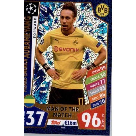 Aubameyang Man of the Match 402 Match Attax Champions 2017-18
