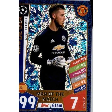 David De Gea Man of the Match 405 Match Attax Champions 2017-18