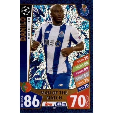 Danilo Man of the Match 409 Match Attax Champions 2017-18
