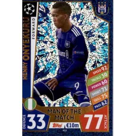 Henry Onyekuru Man of the Match 412 Match Attax Champions 2017-18