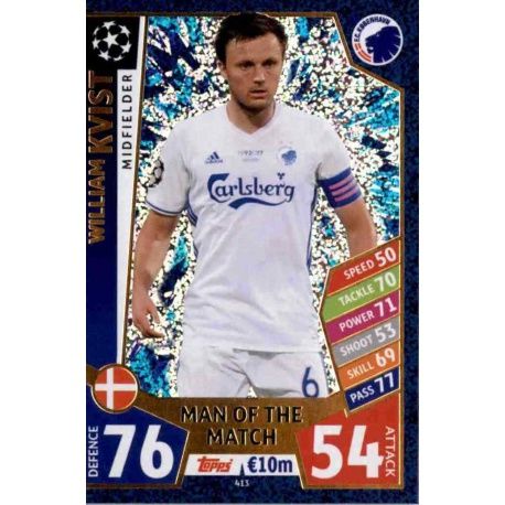 William Kvist Man of the Match 413 Match Attax Champions 2017-18