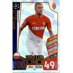 Kamil Glik UCL 100 Club XI 423 Match Attax Champions 2017-18