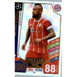 Arturo Vidal UCL 100 Club XI 424 Match Attax Champions 2017-18
