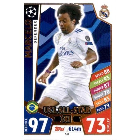 Marcelo UCL AllStar XI 432 Match Attax Champions 2017-18