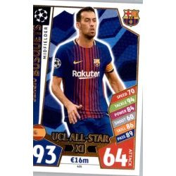Sergio Busquets UCL AllStar XI 435 Match Attax Champions 2017-18