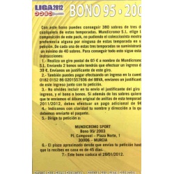 Comodín 95 - 2003 Las Fichas de la Liga 2012 Official Quiz Game Collection