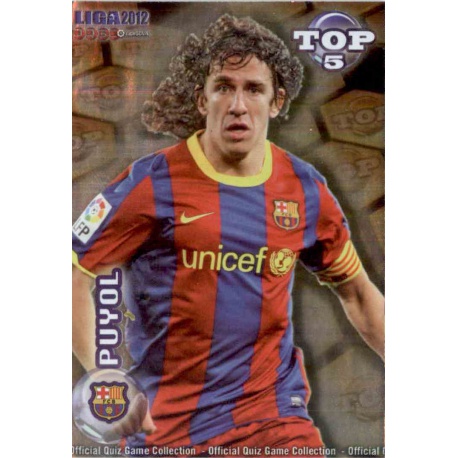 Puyol Top Dorado Barcelona 568 Las Fichas de la Liga 2012 Official Quiz Game Collection