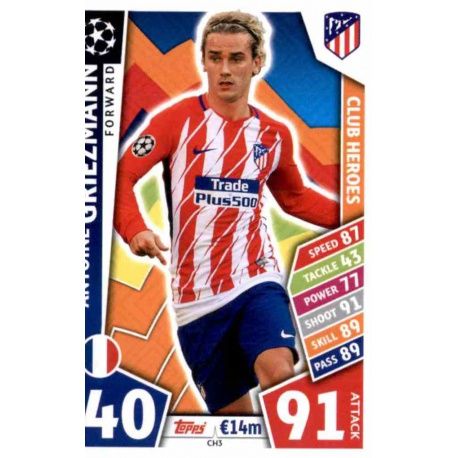 Antoine Griezmann Club Heroes CH3 Match Attax Champions 2017-18