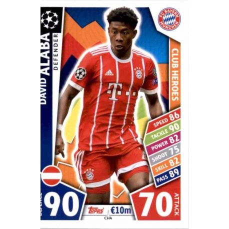David Alaba Club Heroes CH4 Match Attax Champions 2017-18