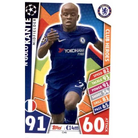 N'Golo Kanté Club Heroes CH6 Match Attax Champions 2017-18