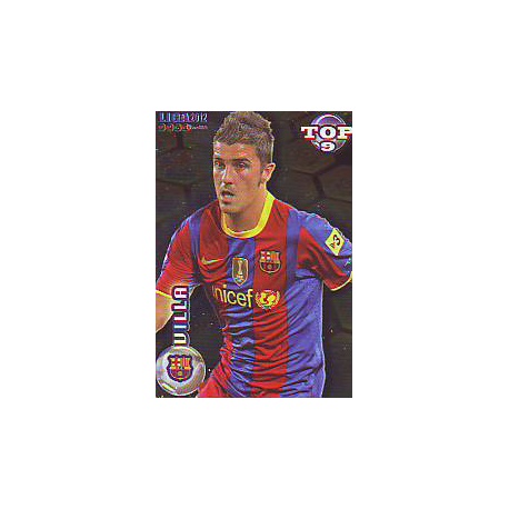 David Villa Top Dorado Barcelona 622 Las Fichas de la Liga 2012 Official Quiz Game Collection