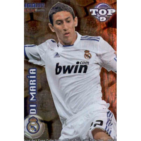 Di María Top Dorado Real Madrid 623 Las Fichas de la Liga 2012 Official Quiz Game Collection