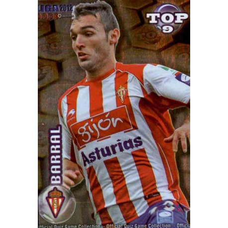 Barral Top Dorado Sporting Gijón 627 Las Fichas de la Liga 2012 Official Quiz Game Collection