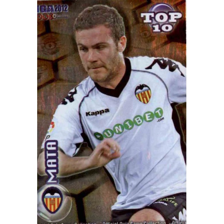 Mata Top Dorado Baja Valencia Las Fichas de la Liga 2012 Official Quiz Game Collection