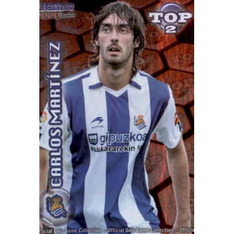 Carlos Martínez Top Rojo Real Sociedad 553 Las Fichas de la Liga 2012 Official Quiz Game Collection