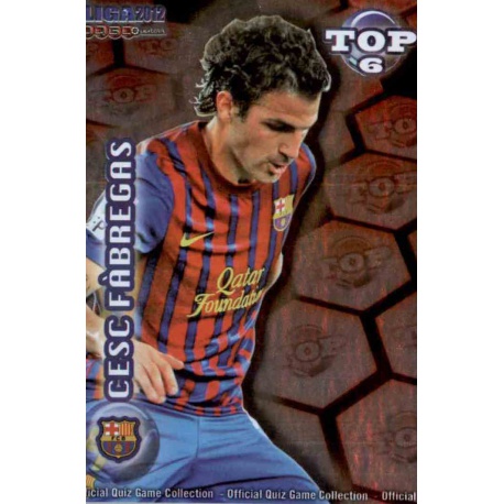 Cesc Fàbregas Top Rojo Barcelona 586 Las Fichas de la Liga 2012 Official Quiz Game Collection