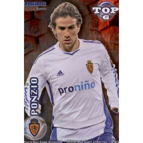 Ponzio Top Rojo Real Zaragoza 592 Las Fichas de la Liga 2012 Official Quiz Game Collection
