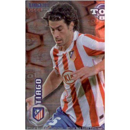Tiago Top Rojo Atlético Madrid 609 Las Fichas de la Liga 2012 Official Quiz Game Collection